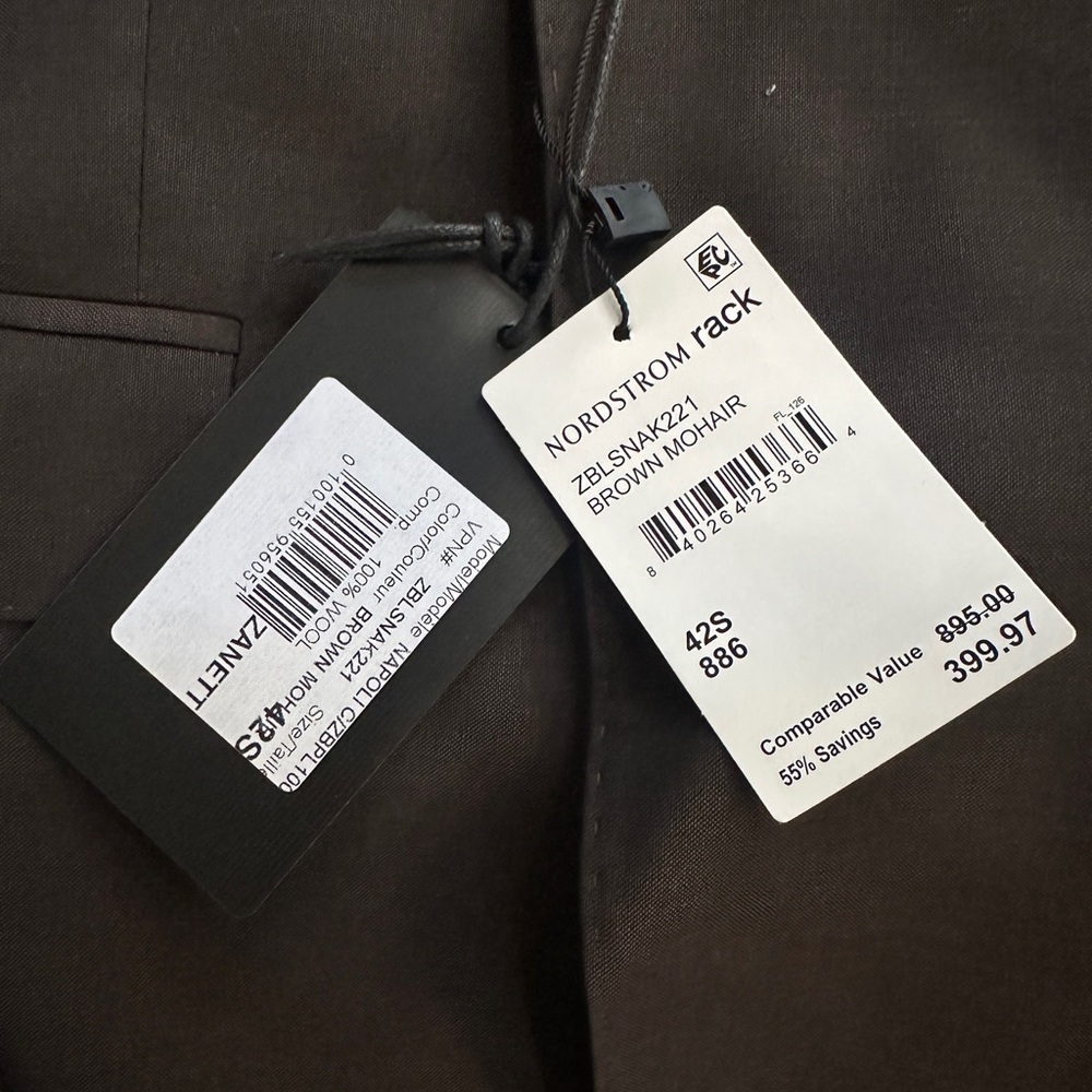 NWT Zanetti Brown 100% Wool made in Italy Napoli suit - Picture 13 of 14
